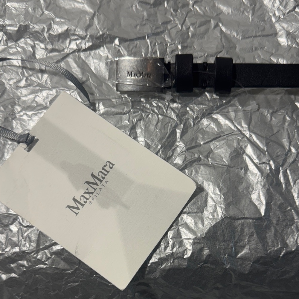 MaxMara Silver and Black Belt